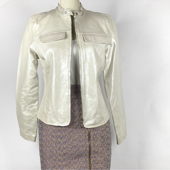 J. Crew Front Zip Pencil Skirt Sparkly Purple Gold Metallic Tweed Skirt Size 0 - Picture 14 of 17